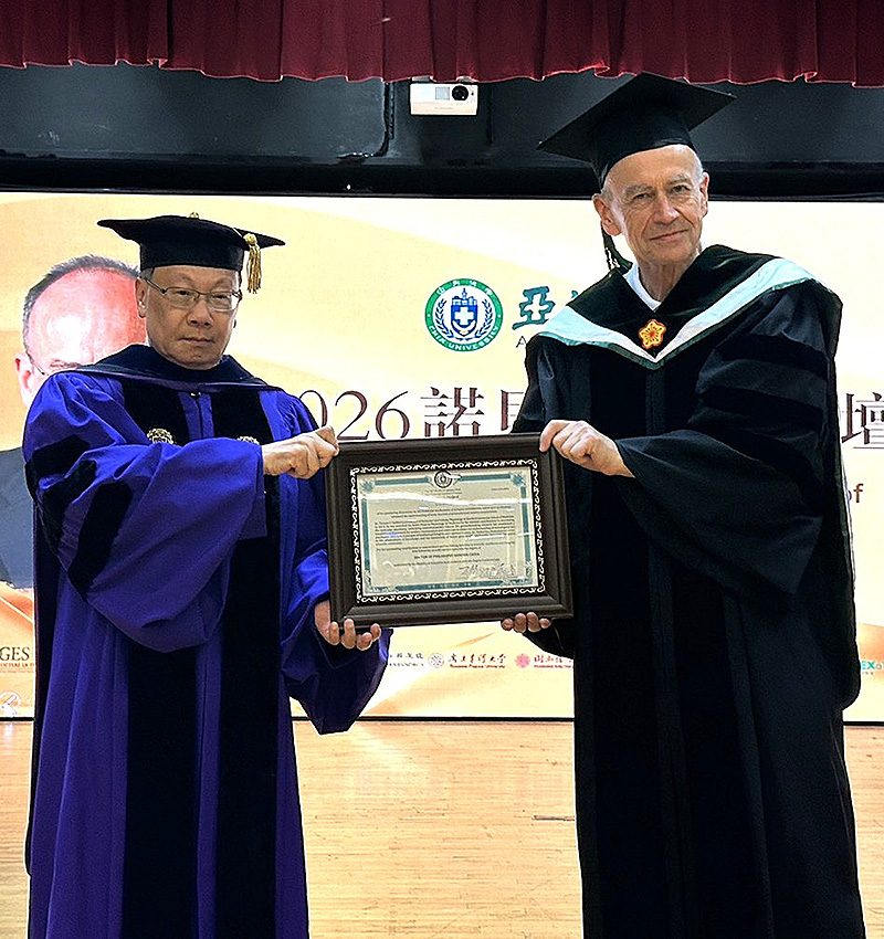 Asia University Celebrates 25th Anniversary by Conferring Honorary Doctorate on Nobel Laureate Thomas C. Südhof